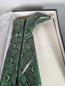 French Connection Green Snakeskin Heeled Boots Pointed Toe Size 6 NWB