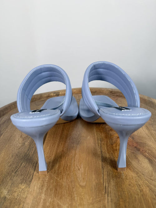 French Connection Heels Blue Thong Strap Square Toe Padded Sandals US 8 NWB
