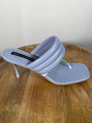 French Connection Heels Blue Thong Strap Square Toe Padded Sandals US 8 NWB