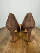 French Connection Suede Pointed Toe Heels Brown Stiletto Pumps US 8 NWB