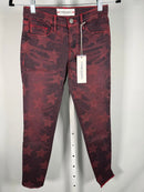 NWT Etienne Marcel Red Star Print Skinny Jeans Size 26