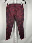 NWT Etienne Marcel Red Star Print Skinny Jeans Size 26