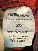 NWT Etienne Marcel Red Star Print Skinny Jeans Size 26