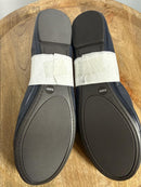 Lucky Brand Emmie Leather Ballet Flats US Size 9.5W Wide American Navy NWB