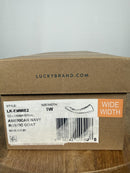 Lucky Brand Emmie Leather Ballet Flats US Size 9W Wide American Navy NWB