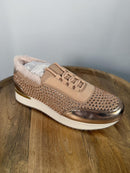 Kenneth Cole Reaction Shell Cari Faux Fur Jewel Jogger Sneakers US 6.5M NWB