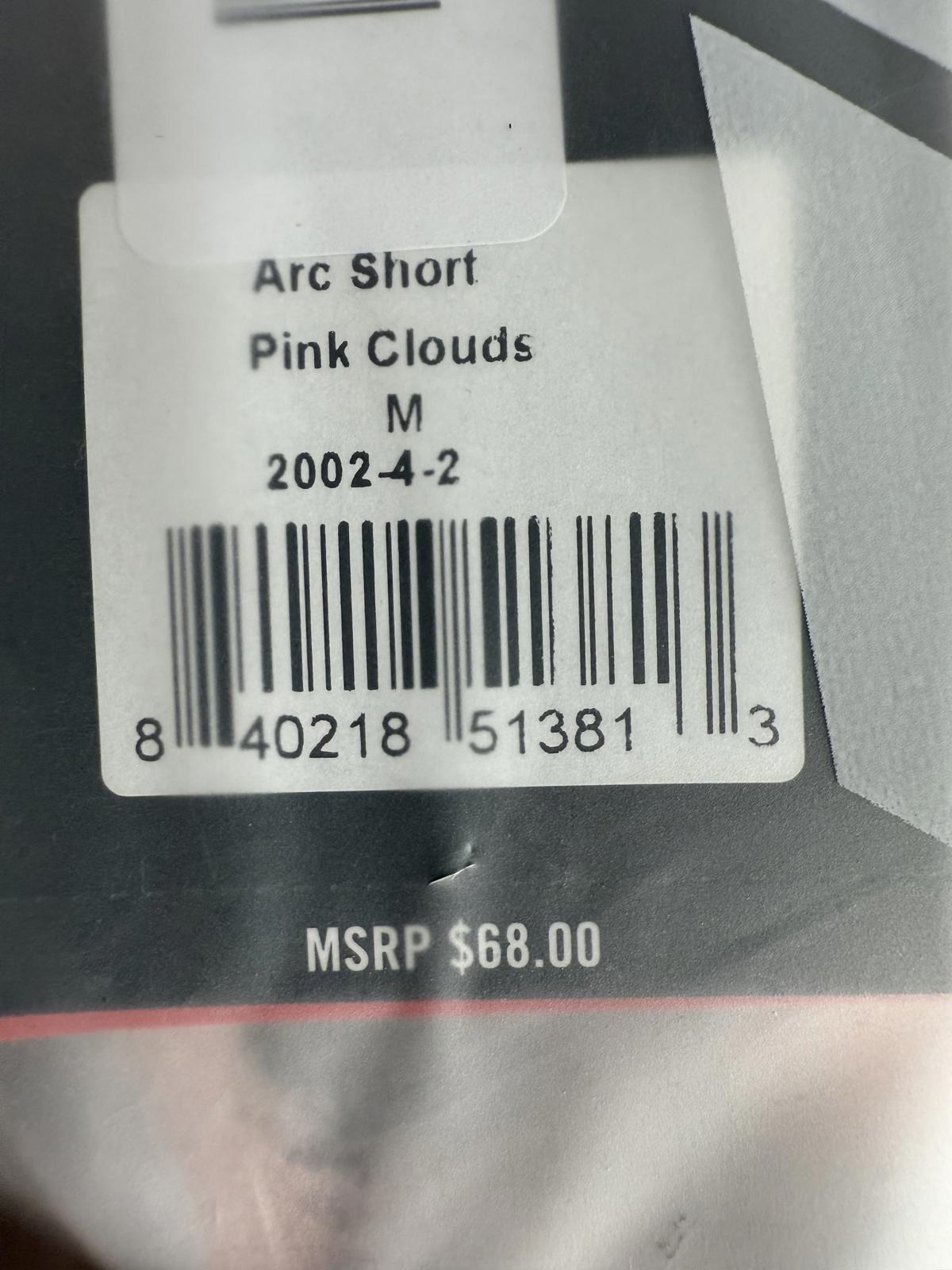NWT Fourlaps Arc High Waist Biker Shorts Pink Clouds Size Medium