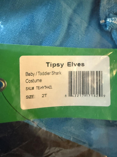 NWT Tipsy Elves Toddler Boy's Shark Costume Size 2T