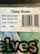 NWT Tipsy Elves Dinosaur Desert Swim Trunks Size XXL