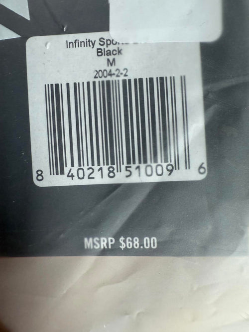 NWT Fourlaps Infinity Sports Bra Black Size Medium