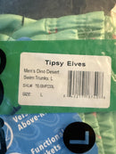 NWT Tipsy Elves Dinosaur Desert Swim Trunks Size Large