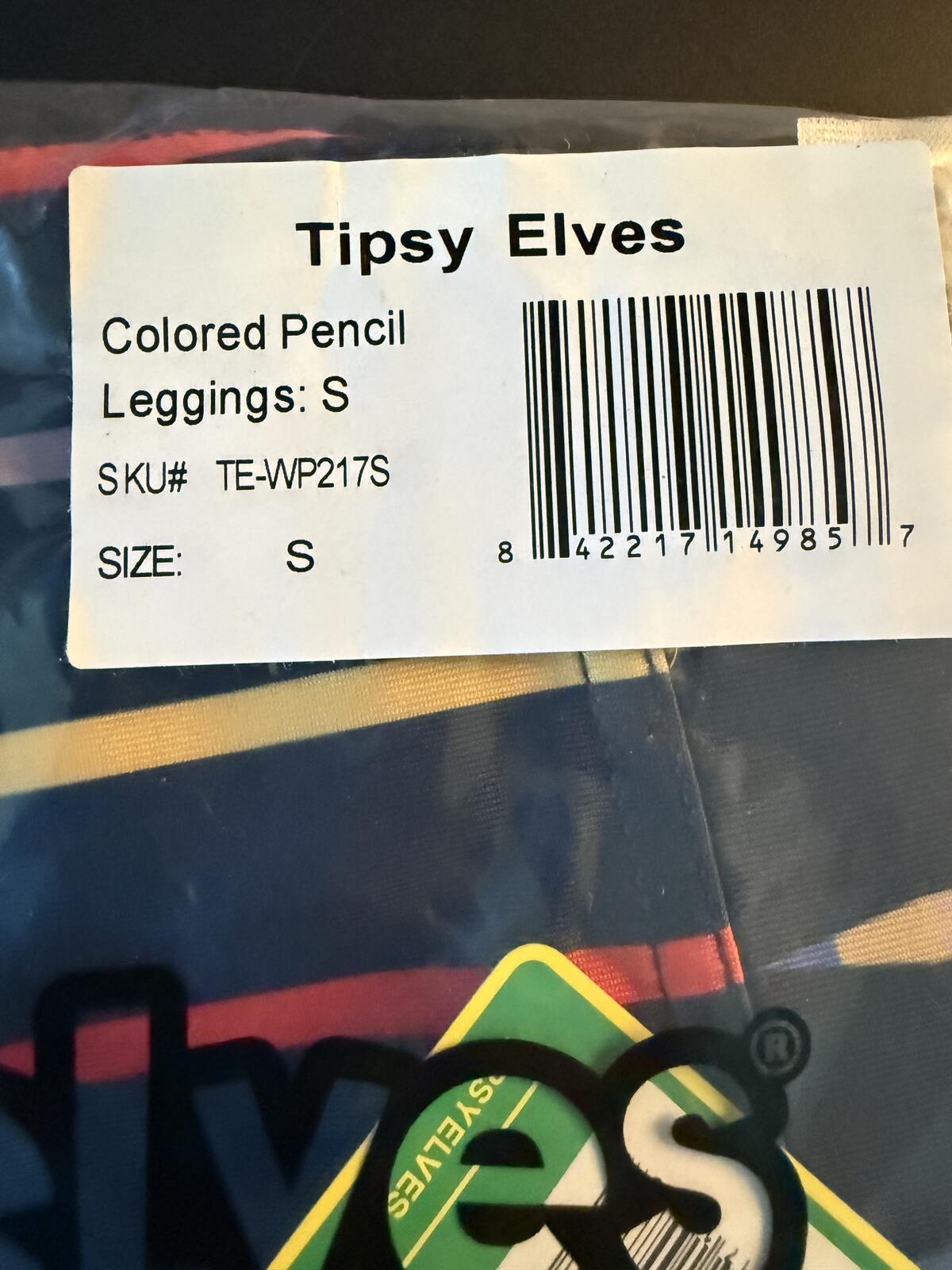 NWT Tipsy Elves Pencil Print Leggings Women's Size Small
