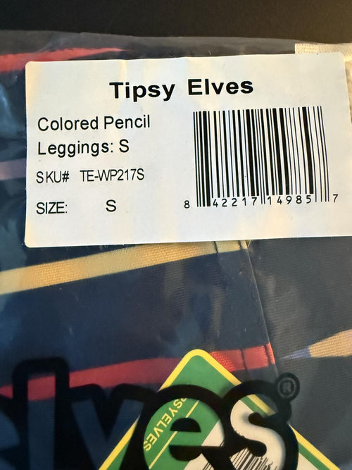 NWT Tipsy Elves Pencil Print Leggings Women's Size Small