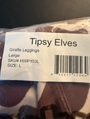 NWT Tipsy Elves Giraffe Leggings Women's Size Large