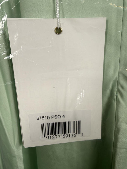 Mac Duggal Pistachio Satin Ruffled Dress Satin Fabric 67815 Size 4 NWT