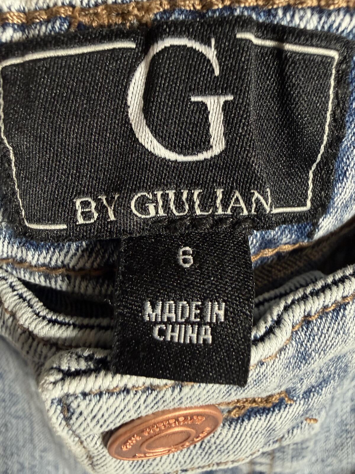 NWT G by Giuliana Women's Light Wash Cropped Tapered Jeans Size 6