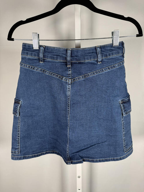 NWT Six Fifty Kyra Cargo Denim Mini Skirt Dark Wash Size Small