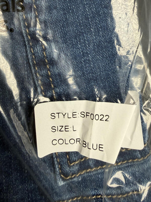 NWT Six Fifty Kyra Cargo Denim Mini Skirt Dark Wash Size Large