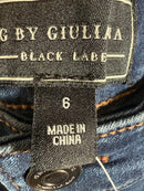 NWT G by Giuliana Black Label Straight Lace Hem Jeans Size 6