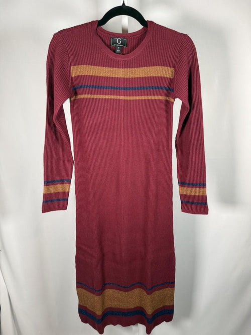 NWT G by Giuliana Ribbed Stripe Midi Sweater Dress XS