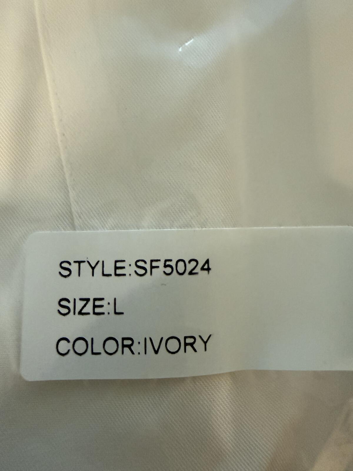 NWT Six/Fifty White Short Sleeve Button Back Blouse Size Large