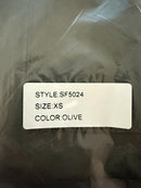 NWT Six/Fifty Olive Short Sleeve Pocket Back Blouse Size XS