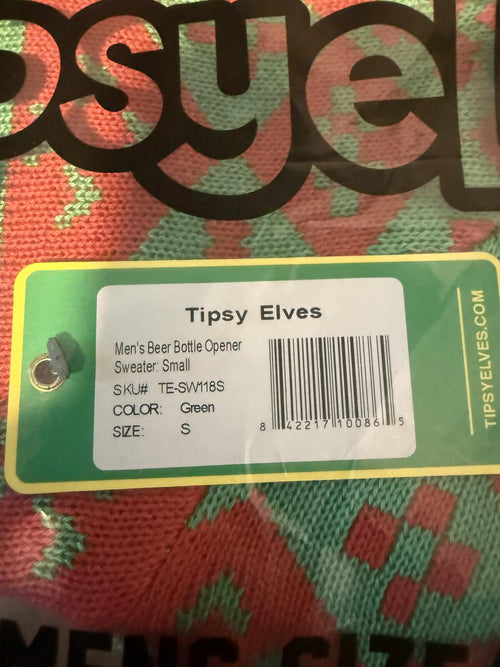NWT Tipsy Elves Men's Bottle Opener Ugly Christmas Sweater Size Small