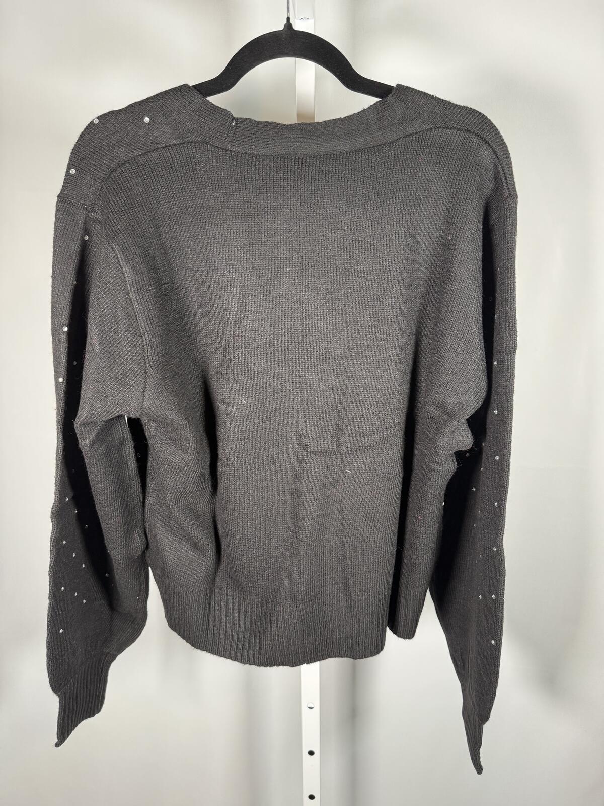 NWT Kathy Ireland Holiday Jewel Cardigan & Cami Set Black Size 2X