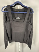 NWT Kathy Ireland Holiday Jewel Cardigan & Cami Set Black Size 2X