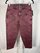 NWT G by Giuliana Pink Acid Wash Straight Leg Jeans Size 6