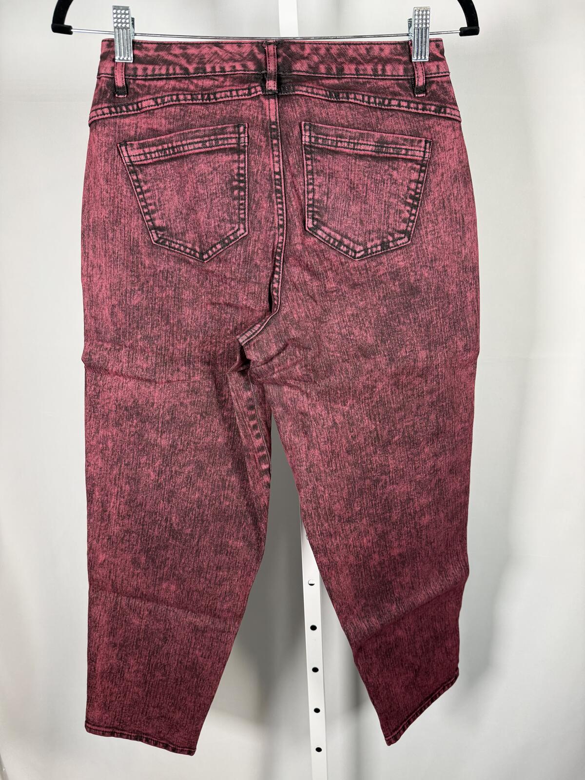 NWT G by Giuliana Pink Acid Wash Straight Leg Jeans Size 6