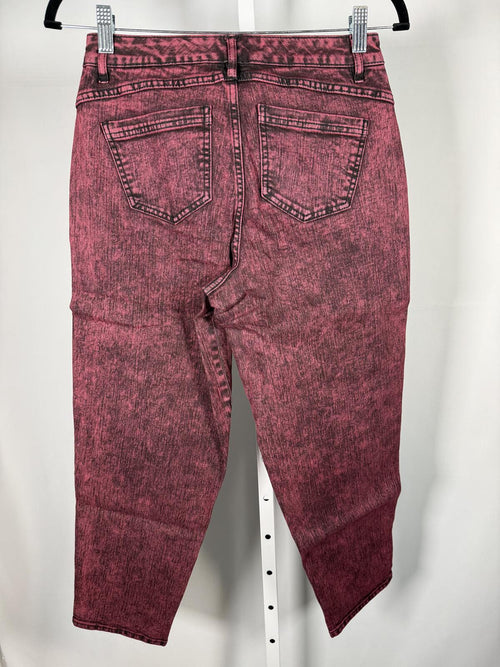 NWT G by Giuliana Pink Acid Wash Straight Leg Jeans Size 6