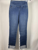 NWT Belle by Kim Gravel Women's Pull-On Cuffed Ankle Jeans Size 0