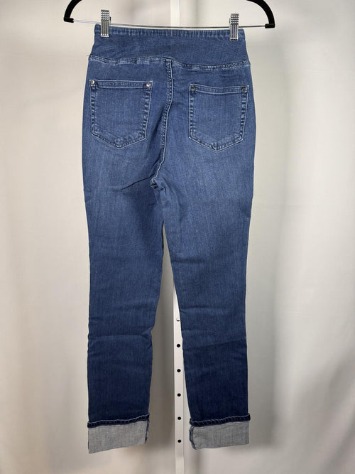 NWT Belle by Kim Gravel Women's Pull-On Cuffed Ankle Jeans Size 0