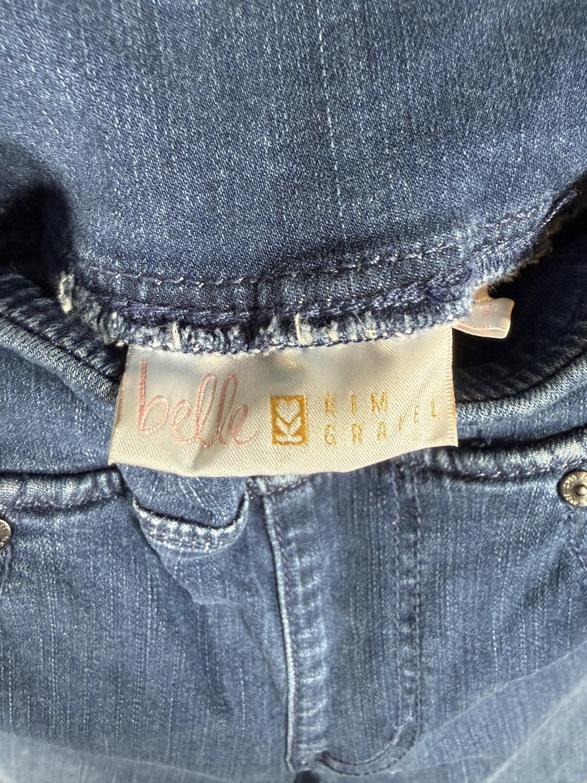 NWT Belle by Kim Gravel Women's Pull-On Cuffed Ankle Jeans Size 0