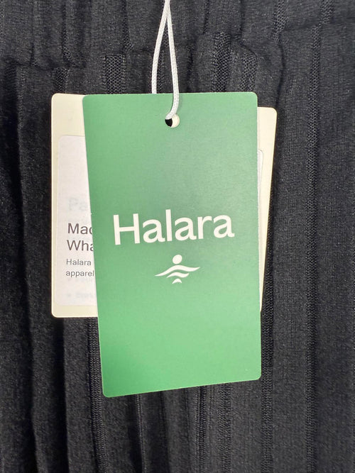 NWT Halara Ribbed Knit High Waisted Wide Leg Pants Black Size Small