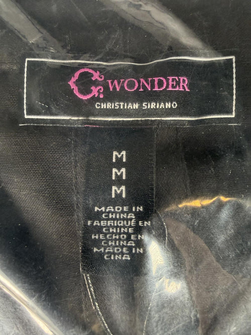 NWT C. Wonder Christian Siriano Black Jacket Eyelet Hem Size Medium