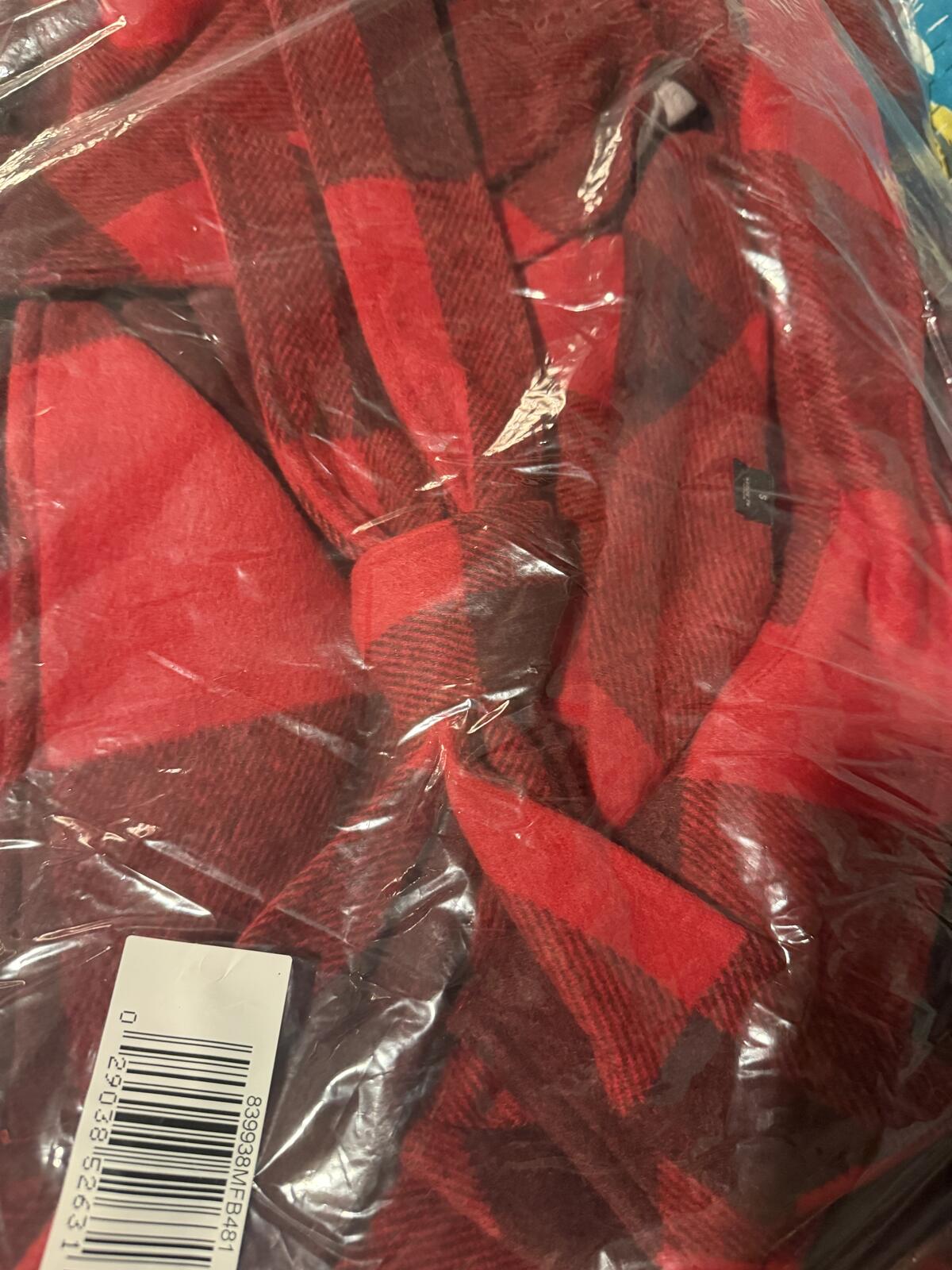 NWT G by Giuliana Women's Black Label Plaid Trench Coat Red Size Small