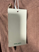 NWT Halara High Waisted Corduroy Casual Pants Cocoa Brown Size Large Tall