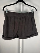 NWT Halara Mid Rise Pocket Corduroy Casual Shorts Black Medium