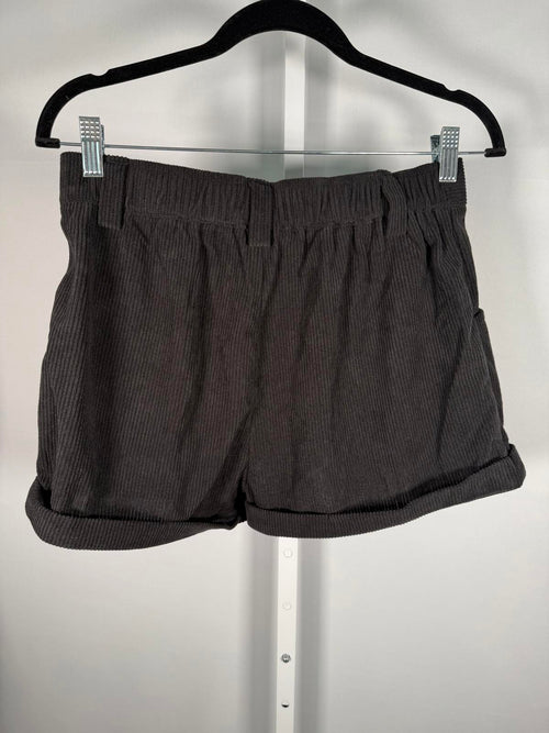 NWT Halara Mid Rise Pocket Corduroy Casual Shorts Black Medium