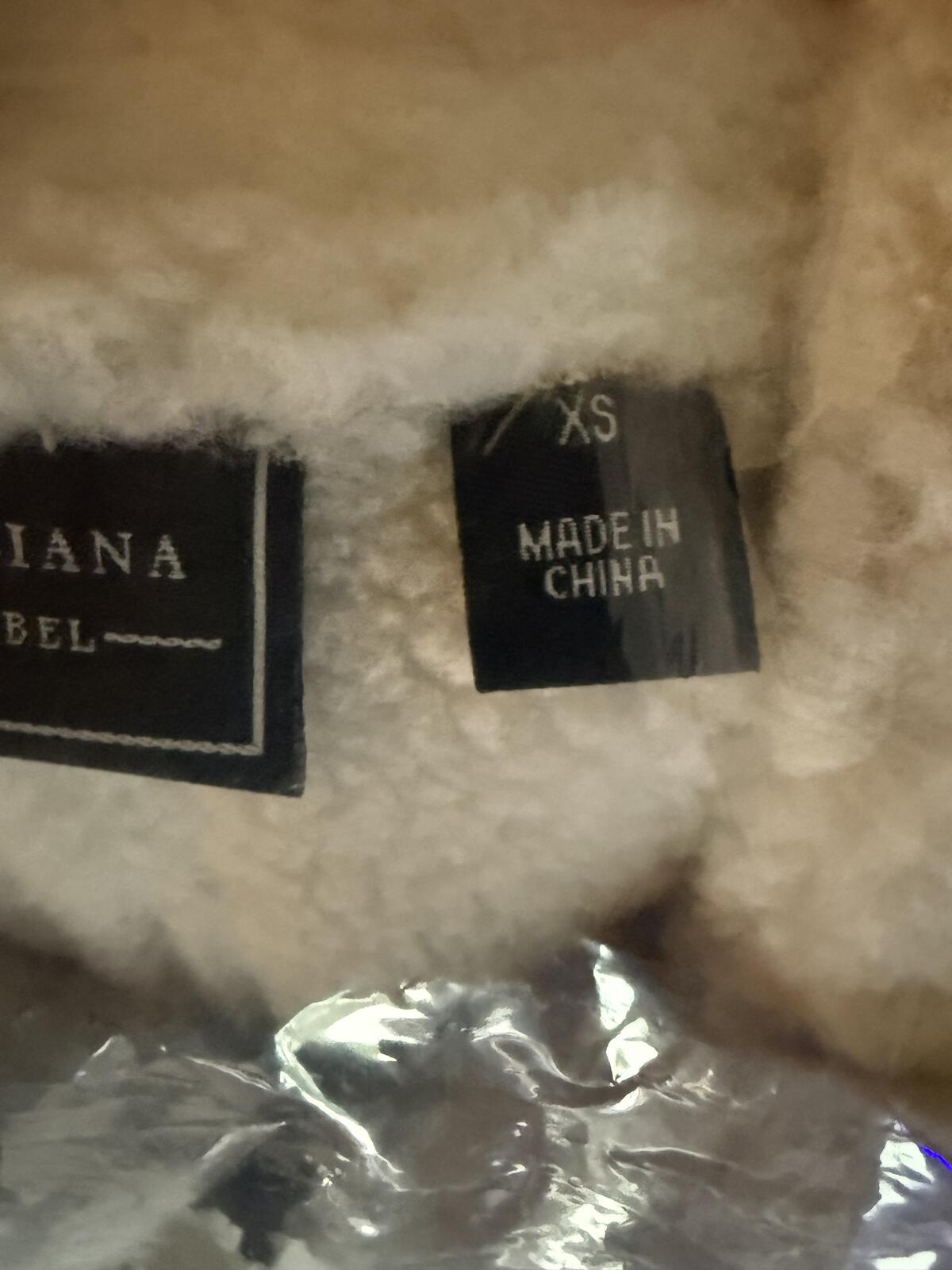 NWT G by Giuliana Faux Suede Shearling Zip Front Coat White Size XS