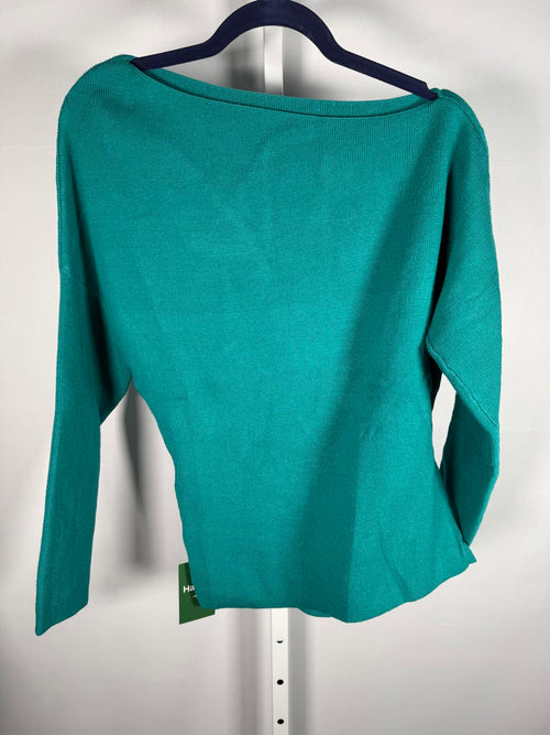 NWT Halara Off Shoulder Long Sleeve Work Sweater Green Small
