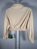 NWT Halara Pocket Cropped Corduroy Casual Jacket Cloud Cream Size Small