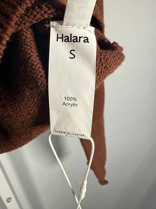 NWT Halara Front Long Sleeve Casual Sweater Sorrel Horse Size Small