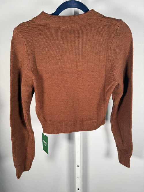 NWT Halara Front Long Sleeve Casual Sweater Sorrel Horse Size Small