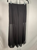NWT Halara High Waisted 2-in-1 Mesh Wide Leg Flowy Dance Pants Black Size Small