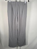 NWT High Waisted Zipper Pocket Shirred Straight Leg Work Pants Gray Size Small