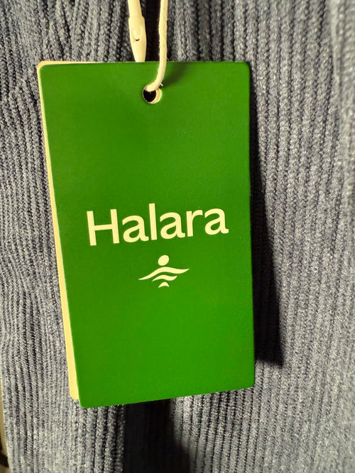 NWT Halara Mid Rise Zipper Pocket Corduroy Blue Casual Pants Size Small