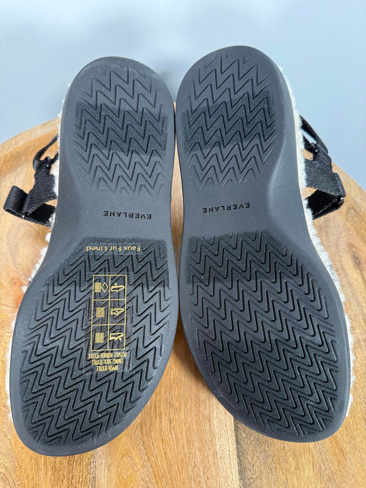 NWB Everlane The ReNew Teddy Sport Sandal Black/Cream Women's Size 7